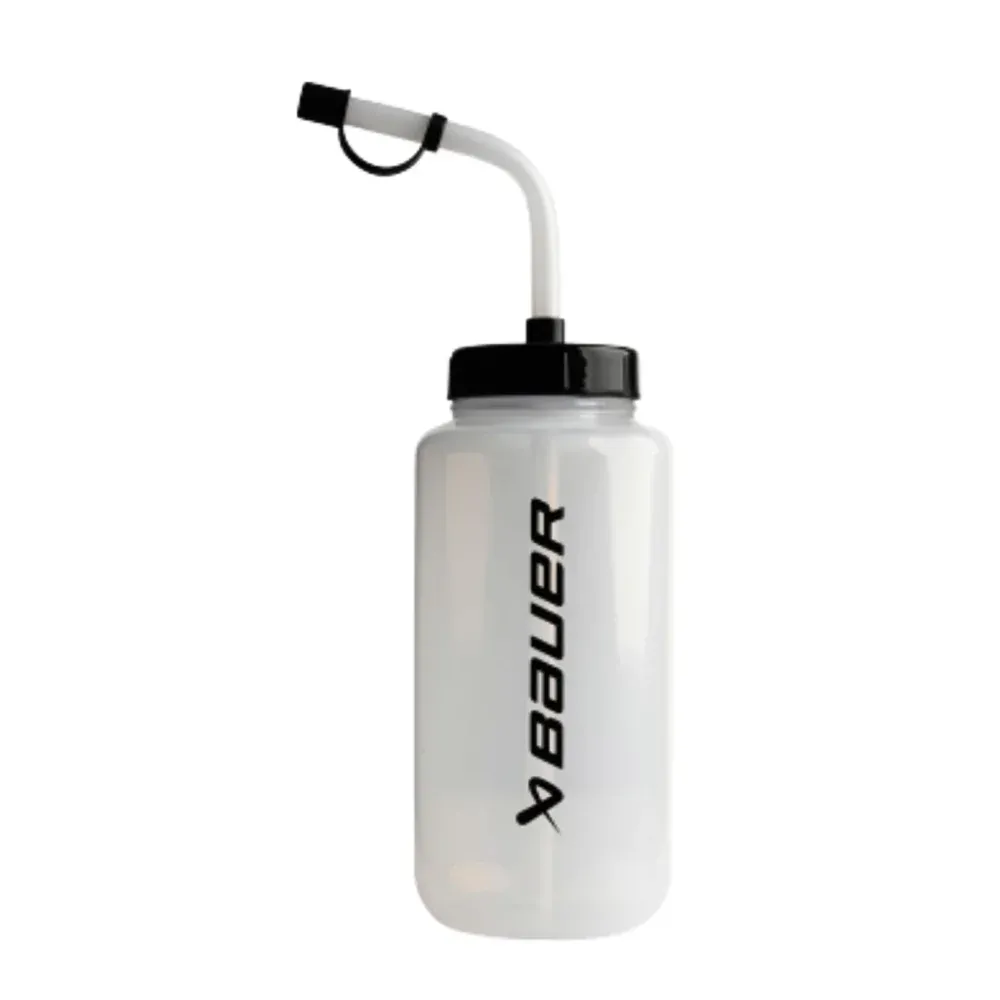 Hokejová fľaša Bauer STRAW TOP WATER BOTTLE White 1,0L