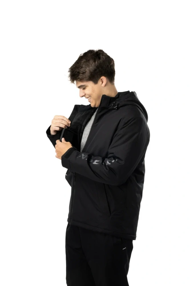 Pánska bunda Bauer Team Heavyweight Jacket Čierna (Black)